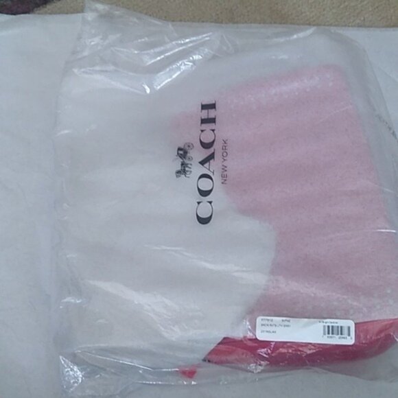 Coach F77910 Surrey Carryall with Border Rivets, Bright Cardinal/Silver - Picture 3 of 6